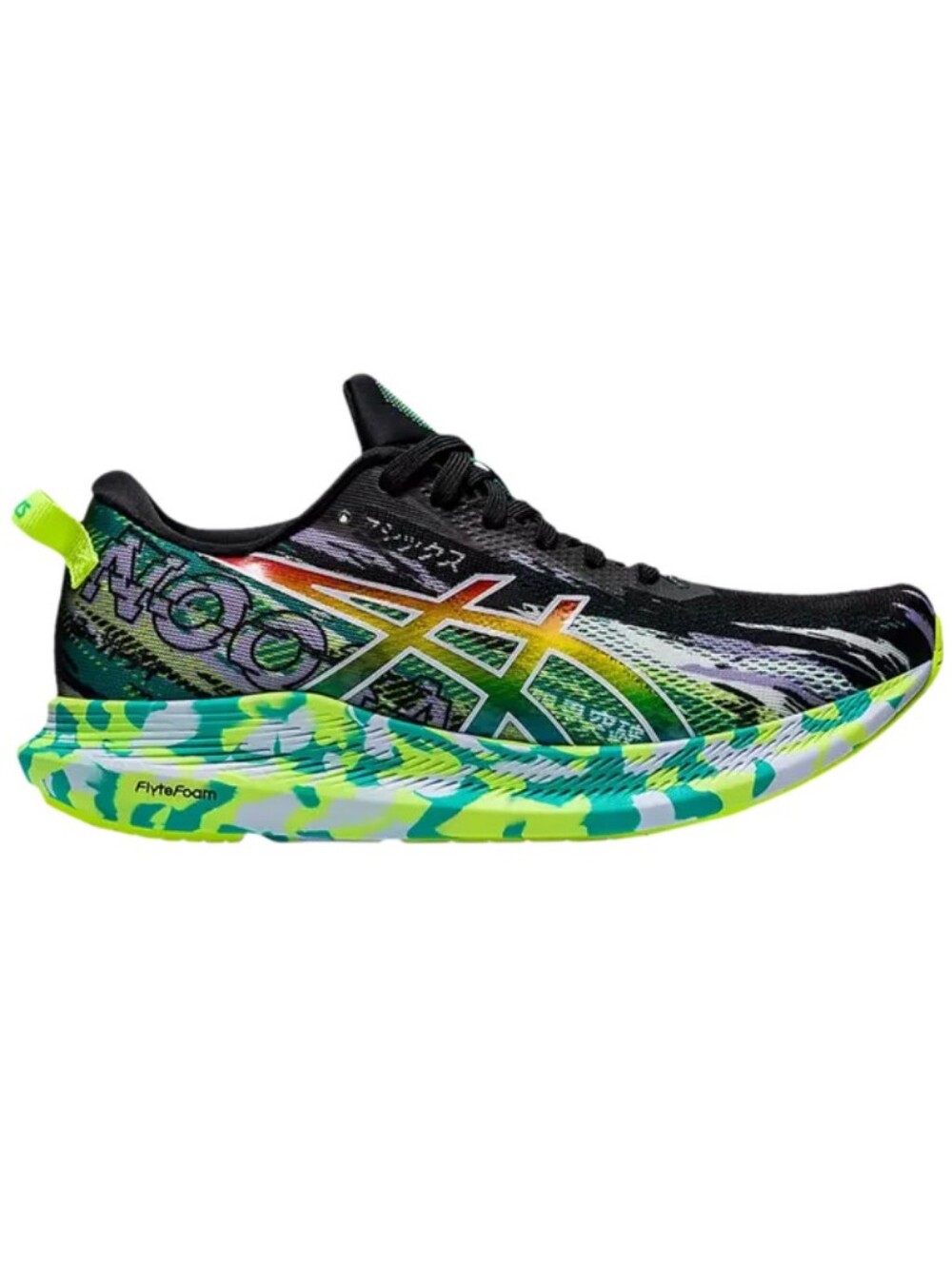 ASICS WOMEN'S Noosa Tri 13 Sneaker - Black & Neon Green New Condition! Size 9
